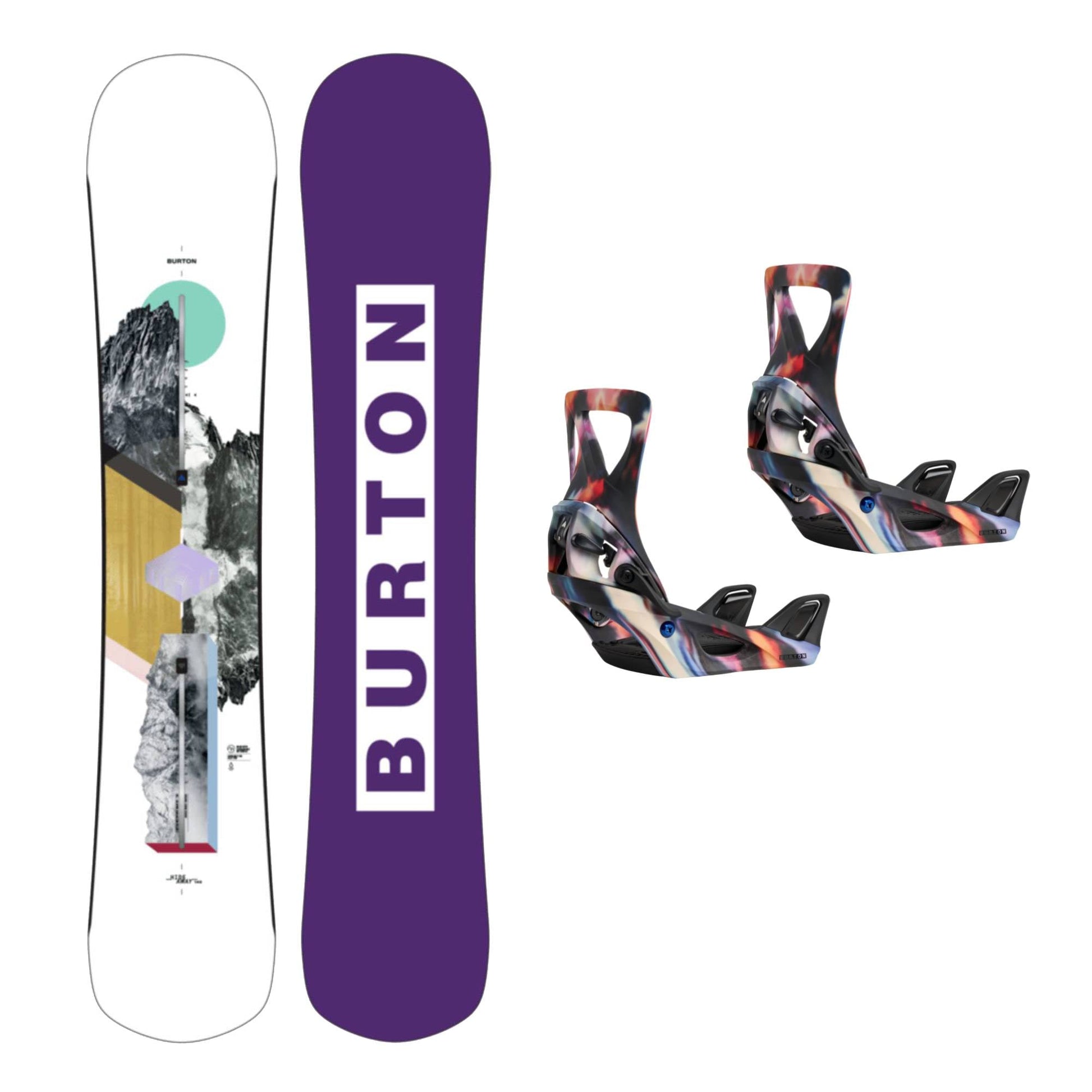 Burton Hideaway Womens Snowboard + Step On Womens Snowboard Bindings 2026 Bundle - Skiis & Biikes