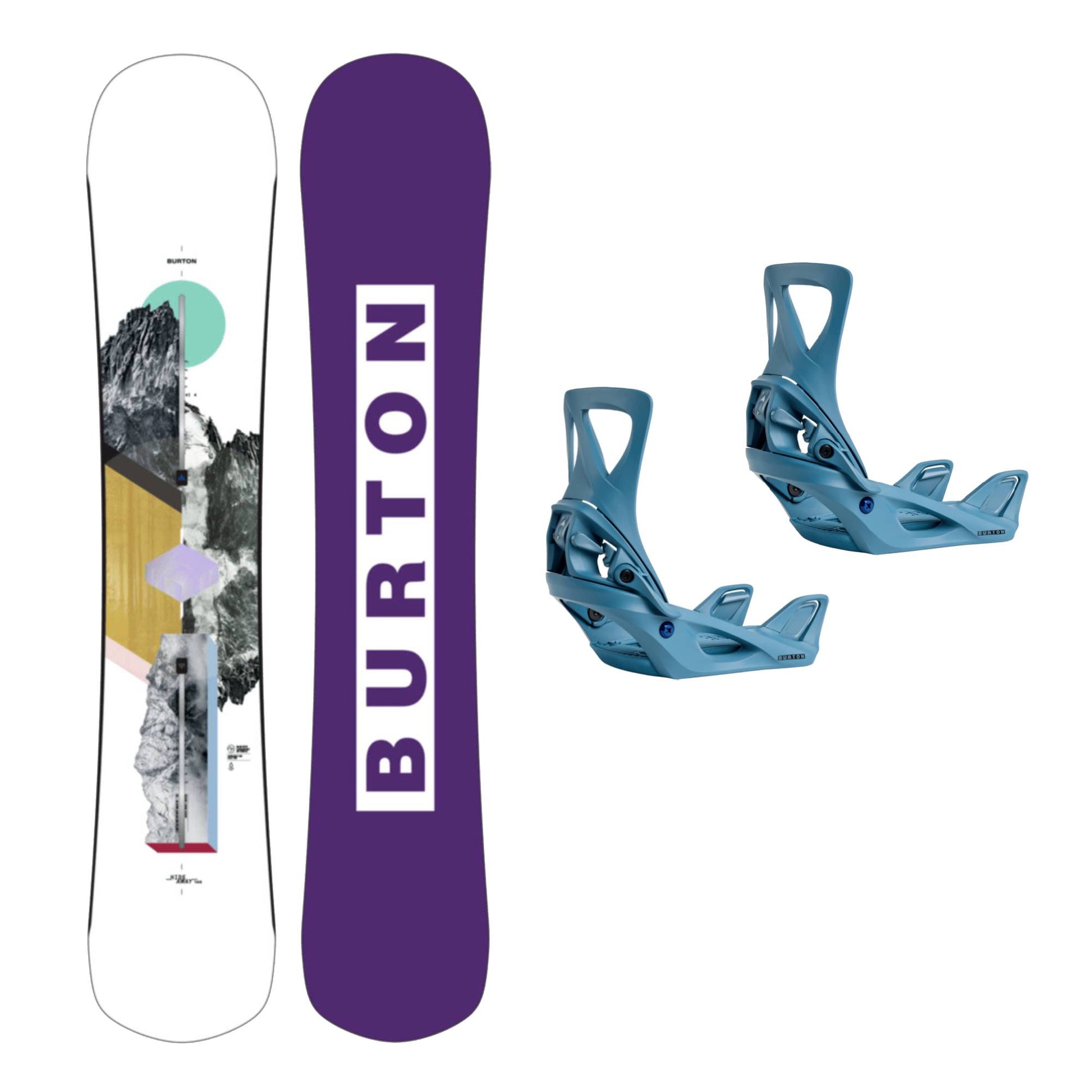 Burton Hideaway Womens Snowboard + Step On Womens Snowboard Bindings 2026 Bundle - Skiis & Biikes