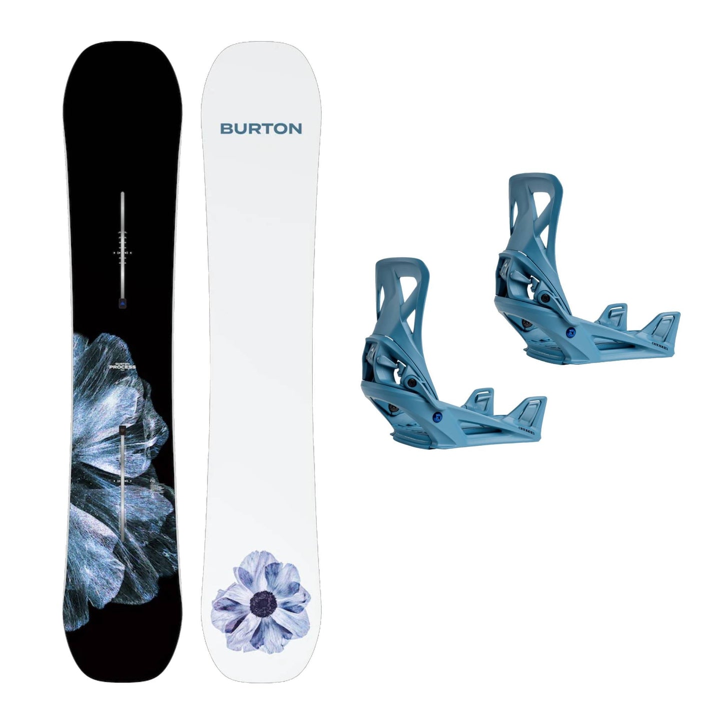 Burton Process Snowboard + Step On Snowboard Bindings 2026 Bundle - Skiis & Biikes