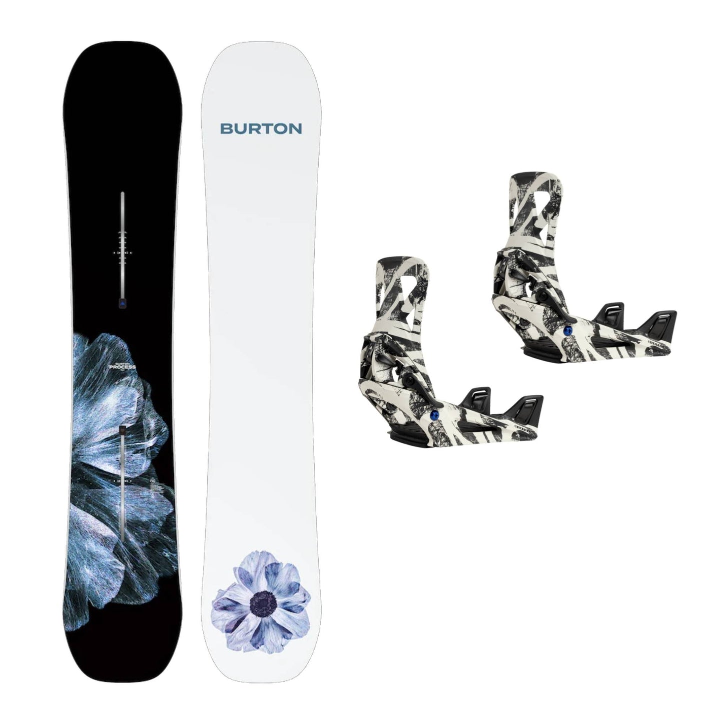 Burton Process Snowboard + Step On Snowboard Bindings 2026 Bundle - Skiis & Biikes