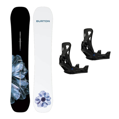 Burton Process Snowboard + Step On Snowboard Bindings 2026 Bundle - Skiis & Biikes