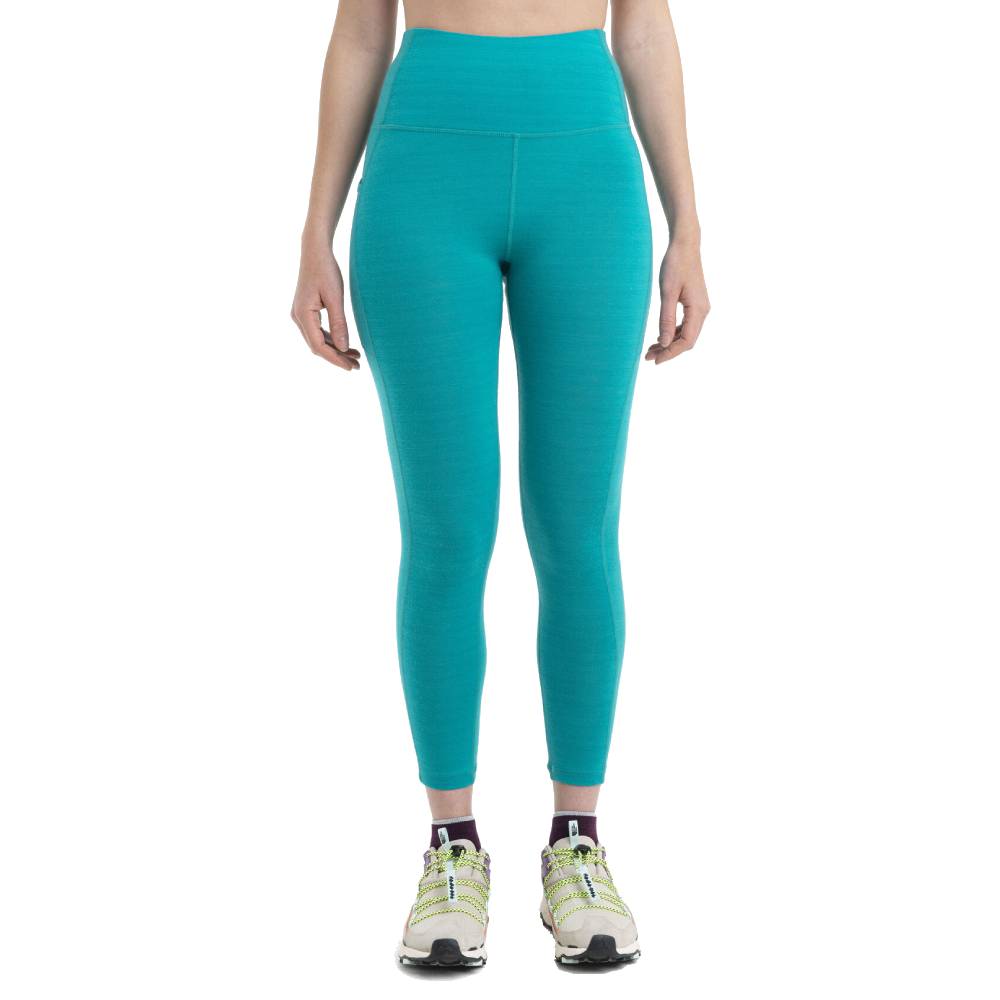 Icebreaker Fastray Womens High Rise Tight Flux Green