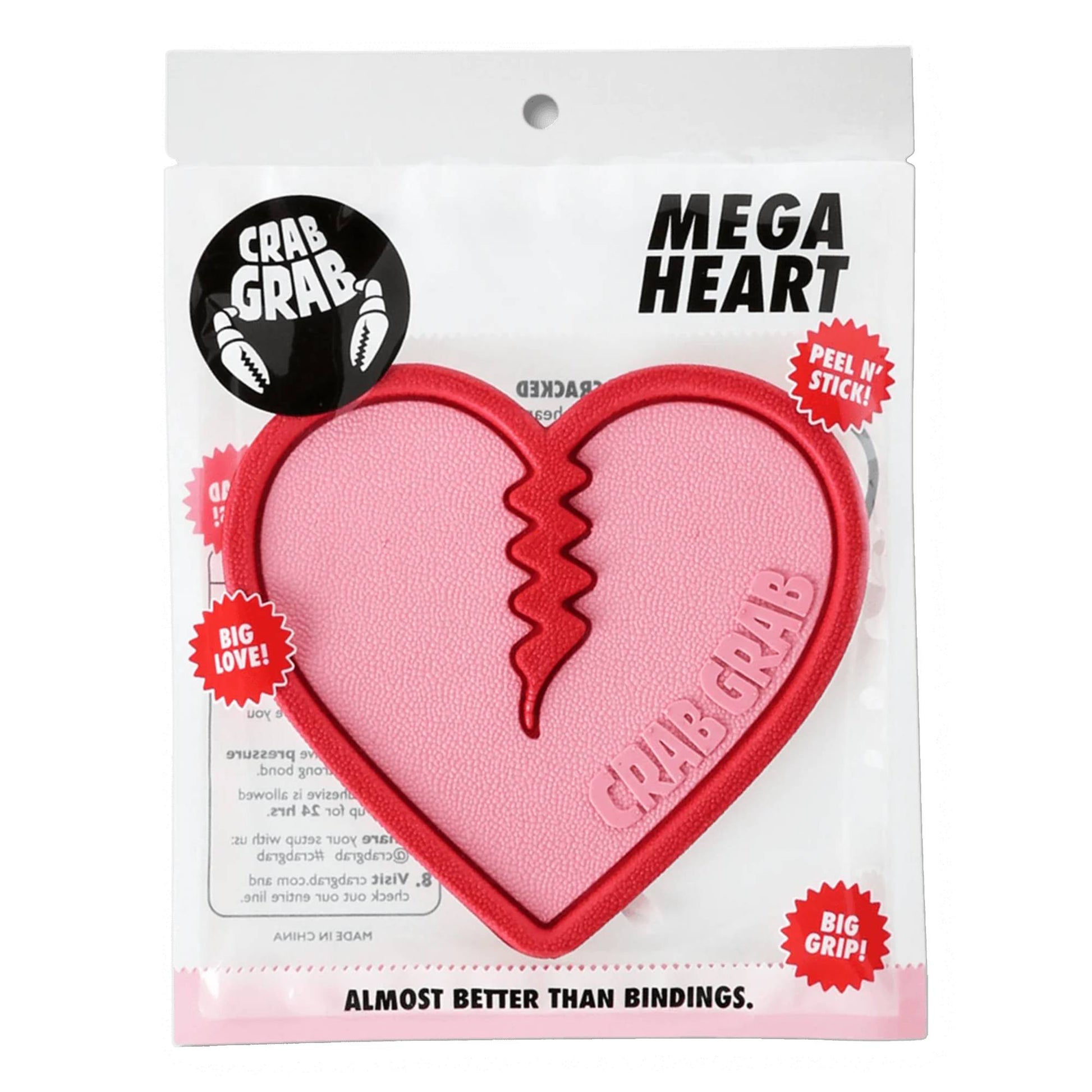 Crab Grab Mega Heart Stomp Pad - Skiis & Biikes