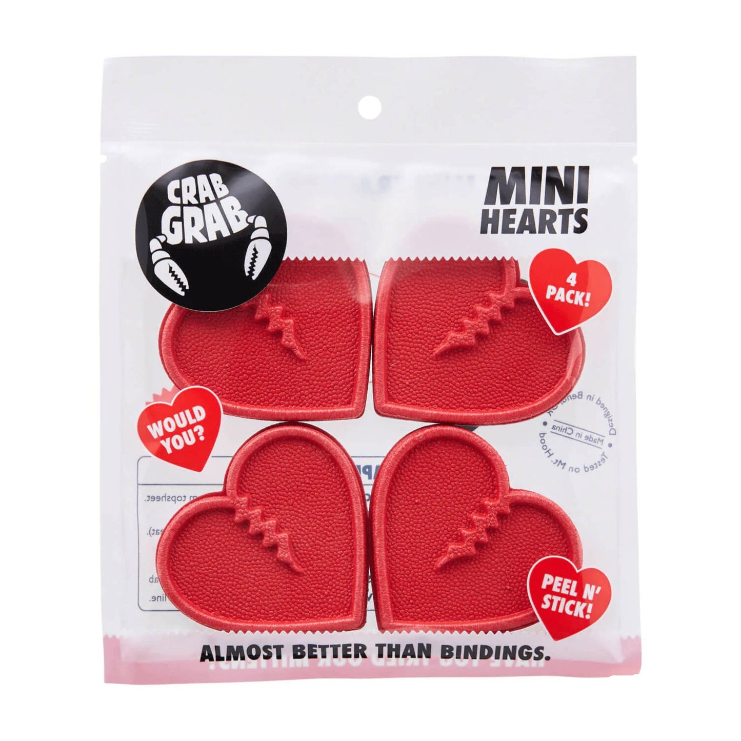 Crab Grab Mini Hearts Stomp Pad - Skiis & Biikes