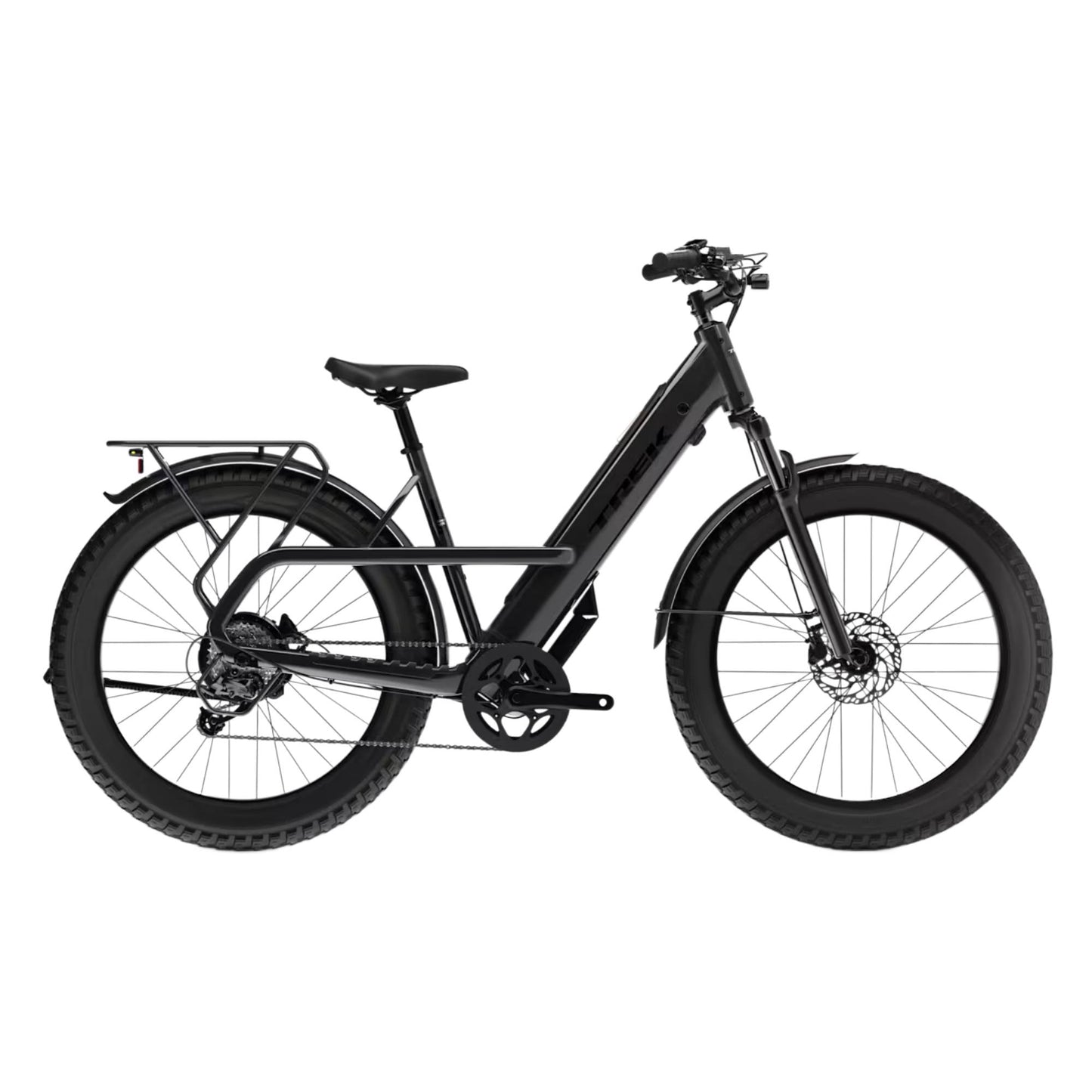 Trek Borrego + Step Through E Bike – Skiis & Biikes