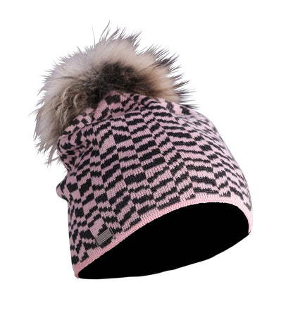 Descente Teagon Fur Pom Ladies Hat - Skiis & Biikes