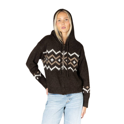 Lyla + Luxe Ranch Womens Fair Isle Zip Hoodie 2027