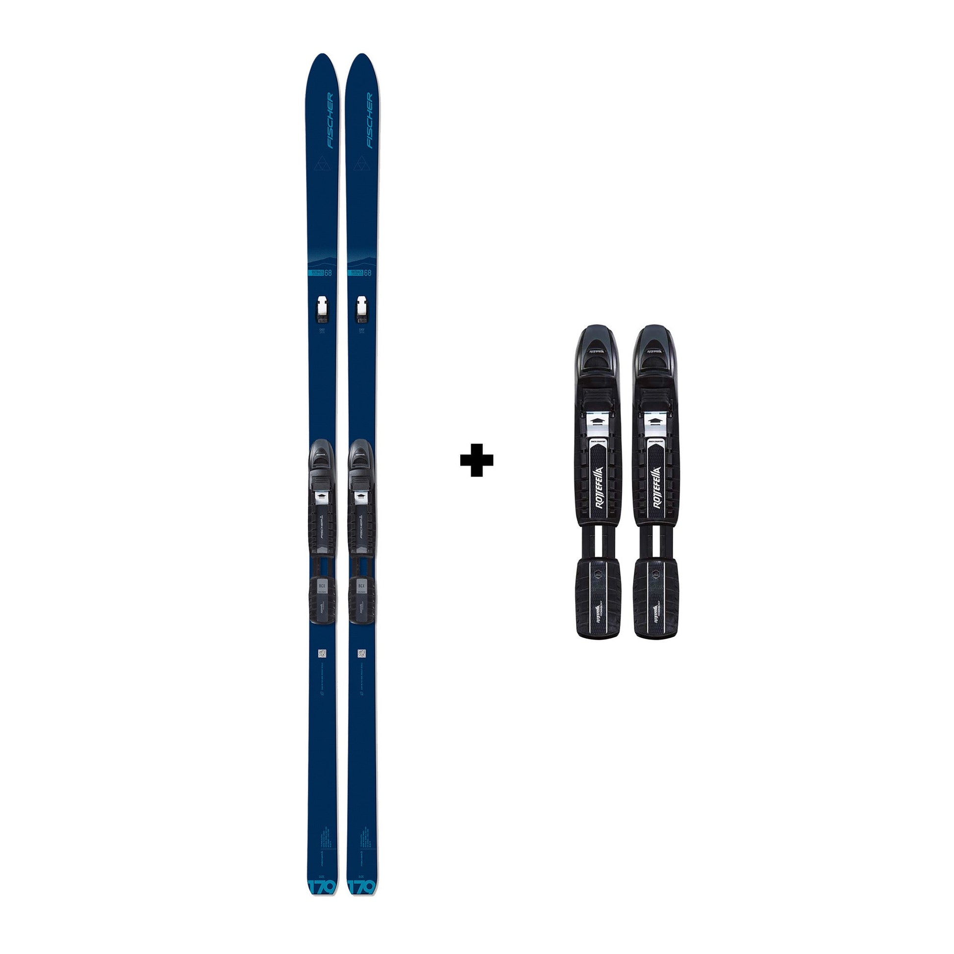 Fischer Outback 68 Crown Nordic Skis and BCX Auto Nordic Binding - Skiis & Biikes
