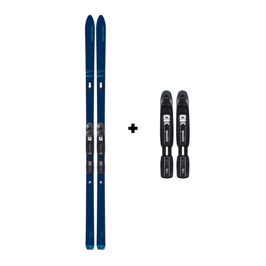 Fischer Outback 68 Crown Nordic Skis and BCX Auto Nordic Binding - Skiis & Biikes