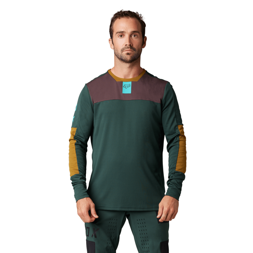 Fox Defend Foxhead Long Sleeve Mens Jersey - Skiis & Biikes