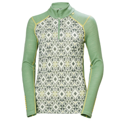 Helly Hansen Merino Midweight Graphic Womens Halfzip 2023 - Skiis & Biikes