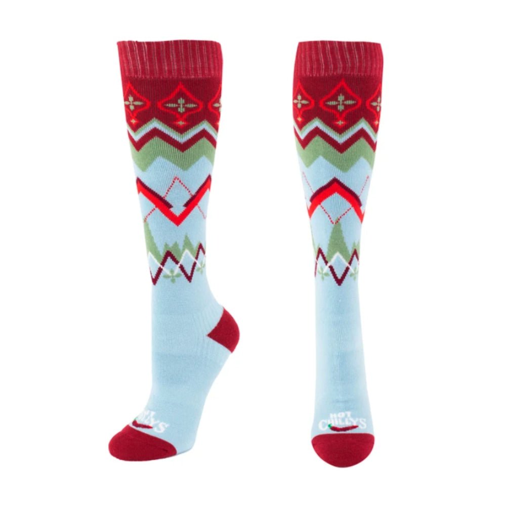 Hot Chilly's Frost Flower Mid Vol Womens Sock - Skiis & Biikes