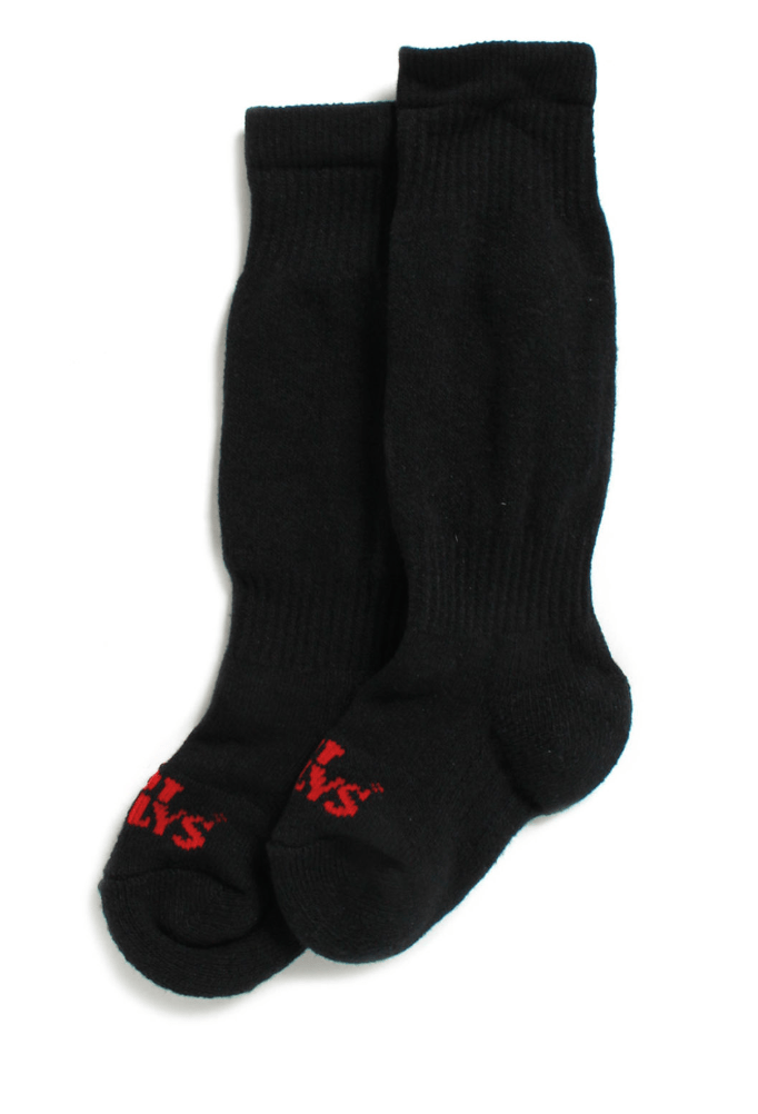 Hot Chilly's Original Youth Sock Black L - Skiis & Biikes