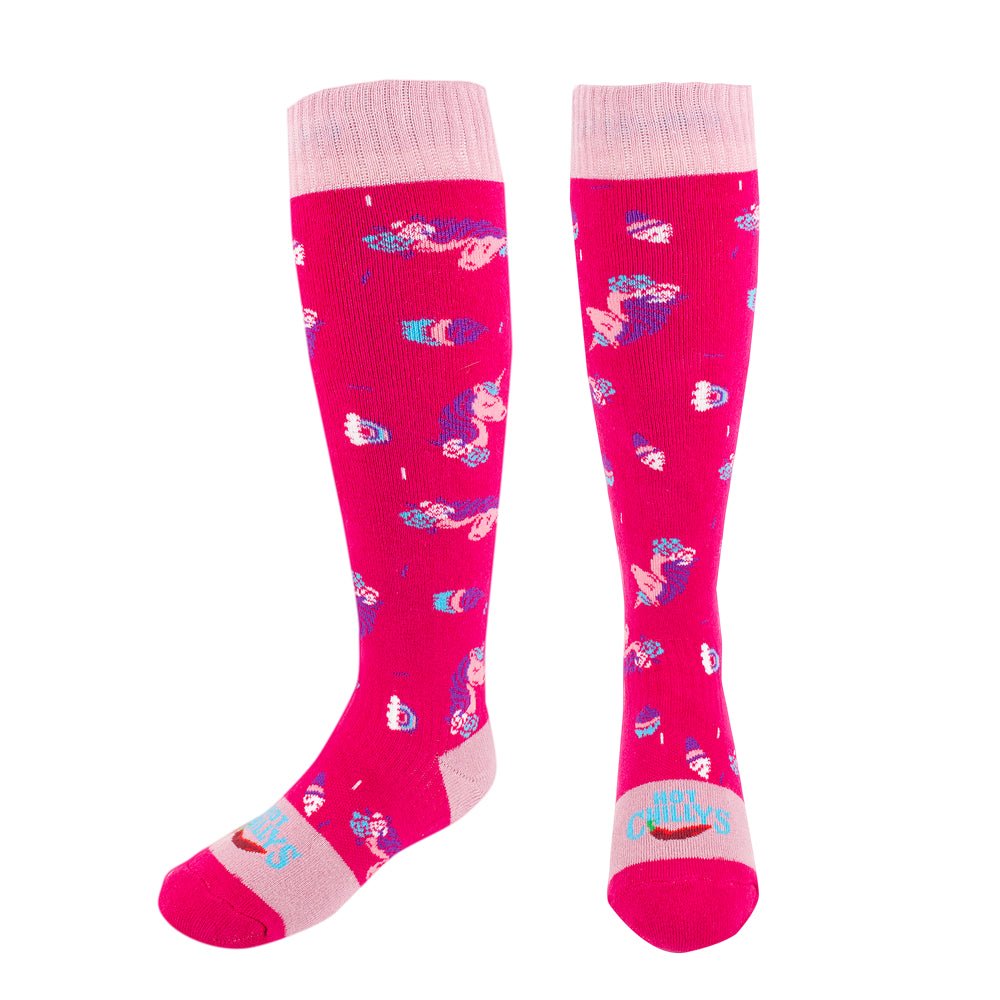 Hot Chilly's Unicorn Youth Mid Volume Sock - Skiis & Biikes