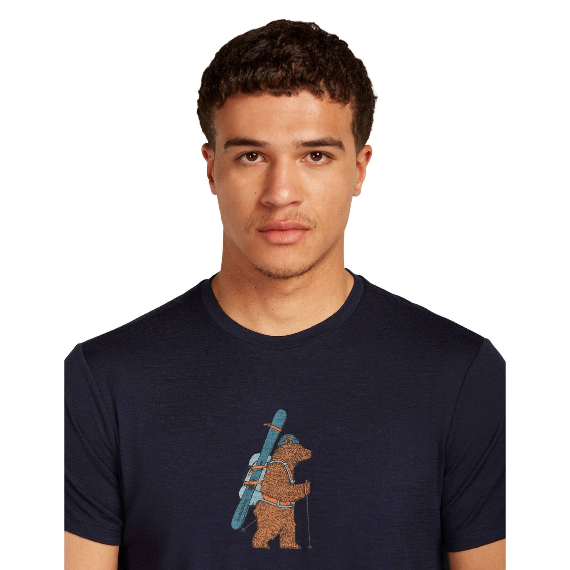 Icebreaker 150 Tech Lite Bear Tour Mens SS Tee - Skiis & Biikes