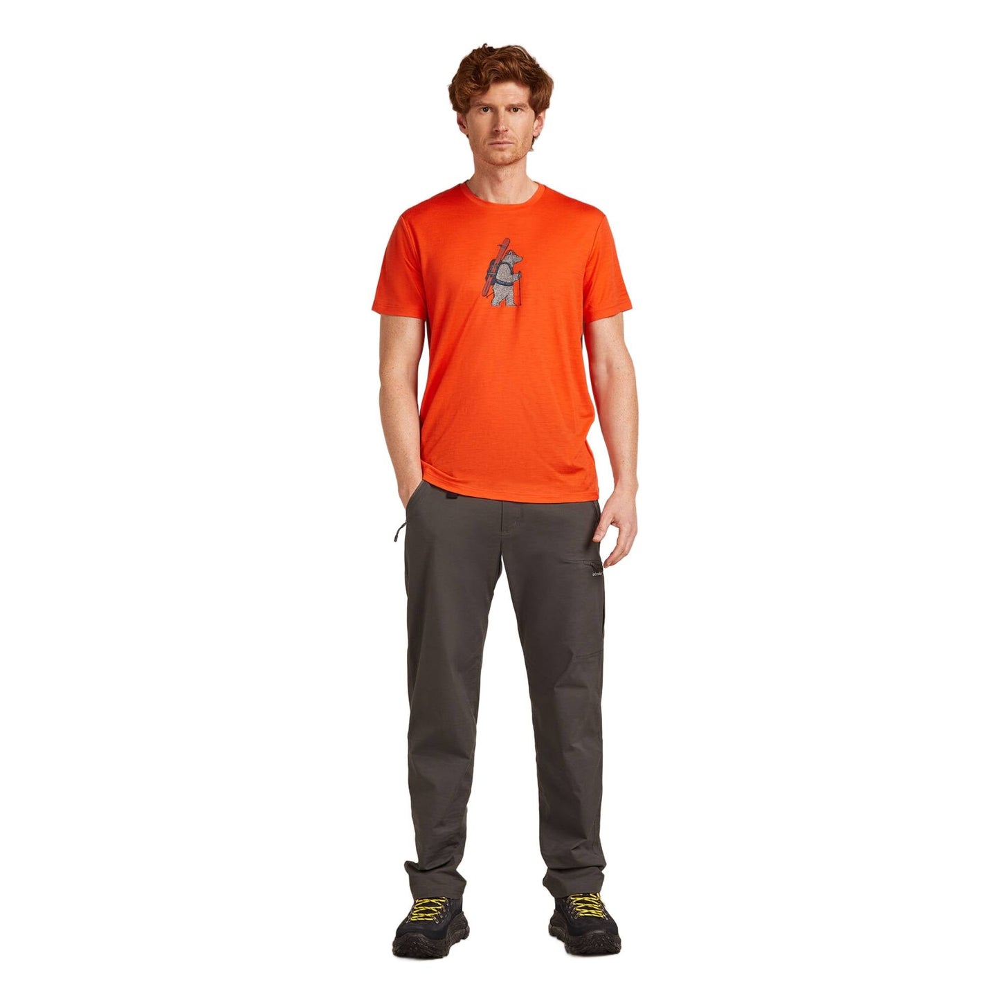 Icebreaker 150 Tech Lite Bear Tour Mens SS Tee - Skiis & Biikes