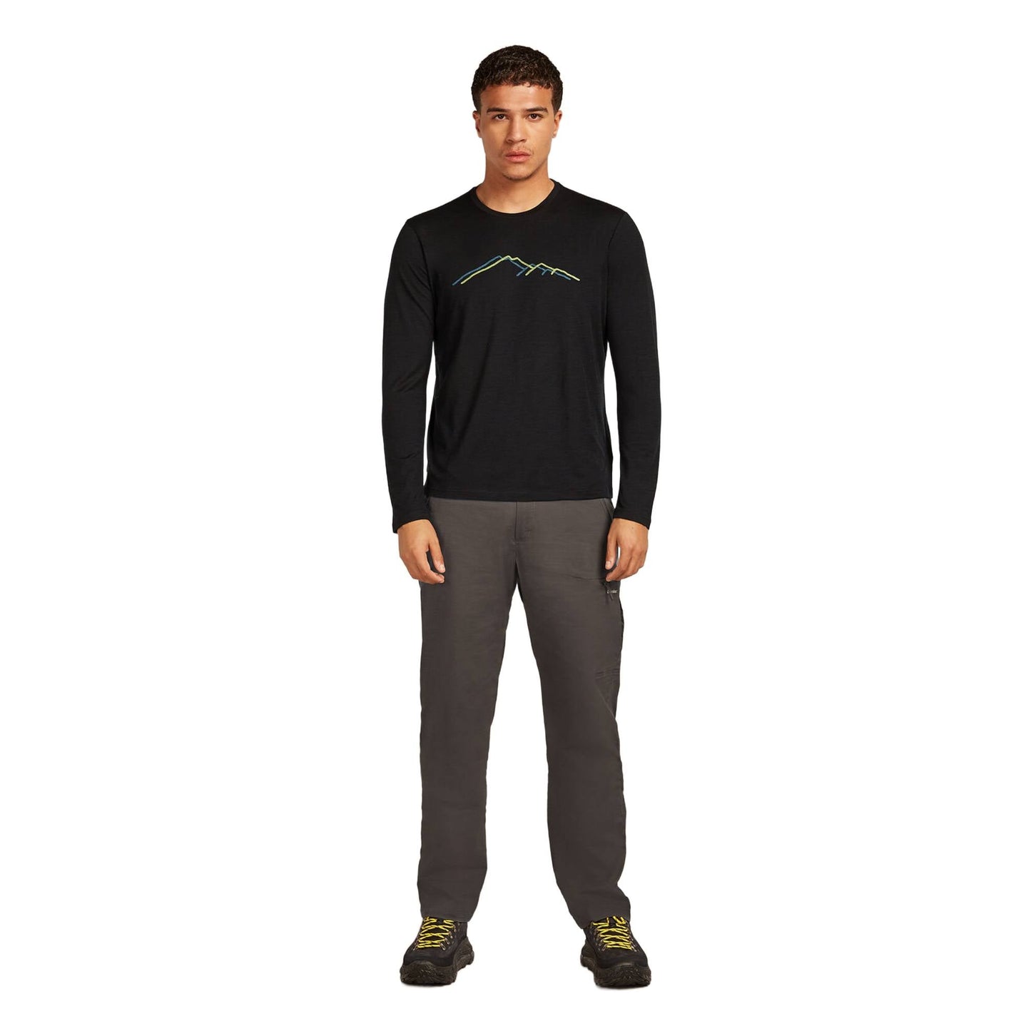 Icebreaker 150 Tech Lite Mens LS Tee GRX1 - Skiis & Biikes