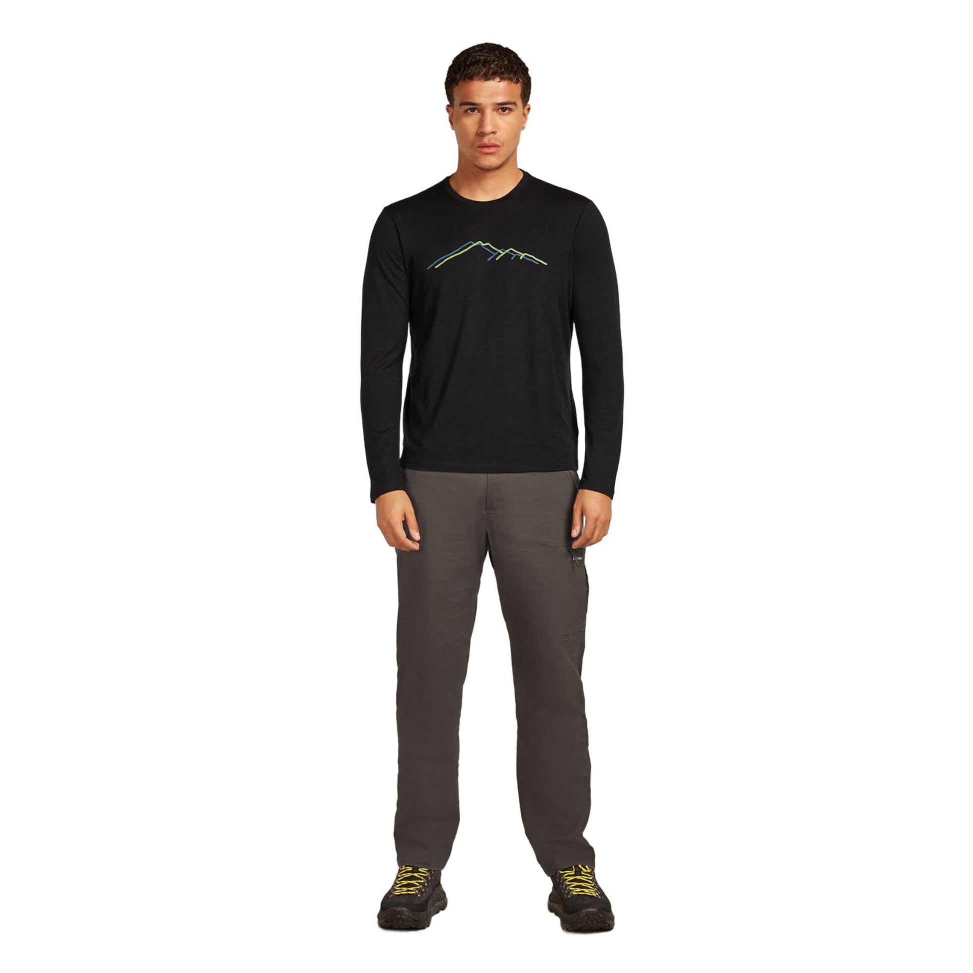 Icebreaker 150 Tech Lite Mens LS Tee GRX1 - Skiis & Biikes
