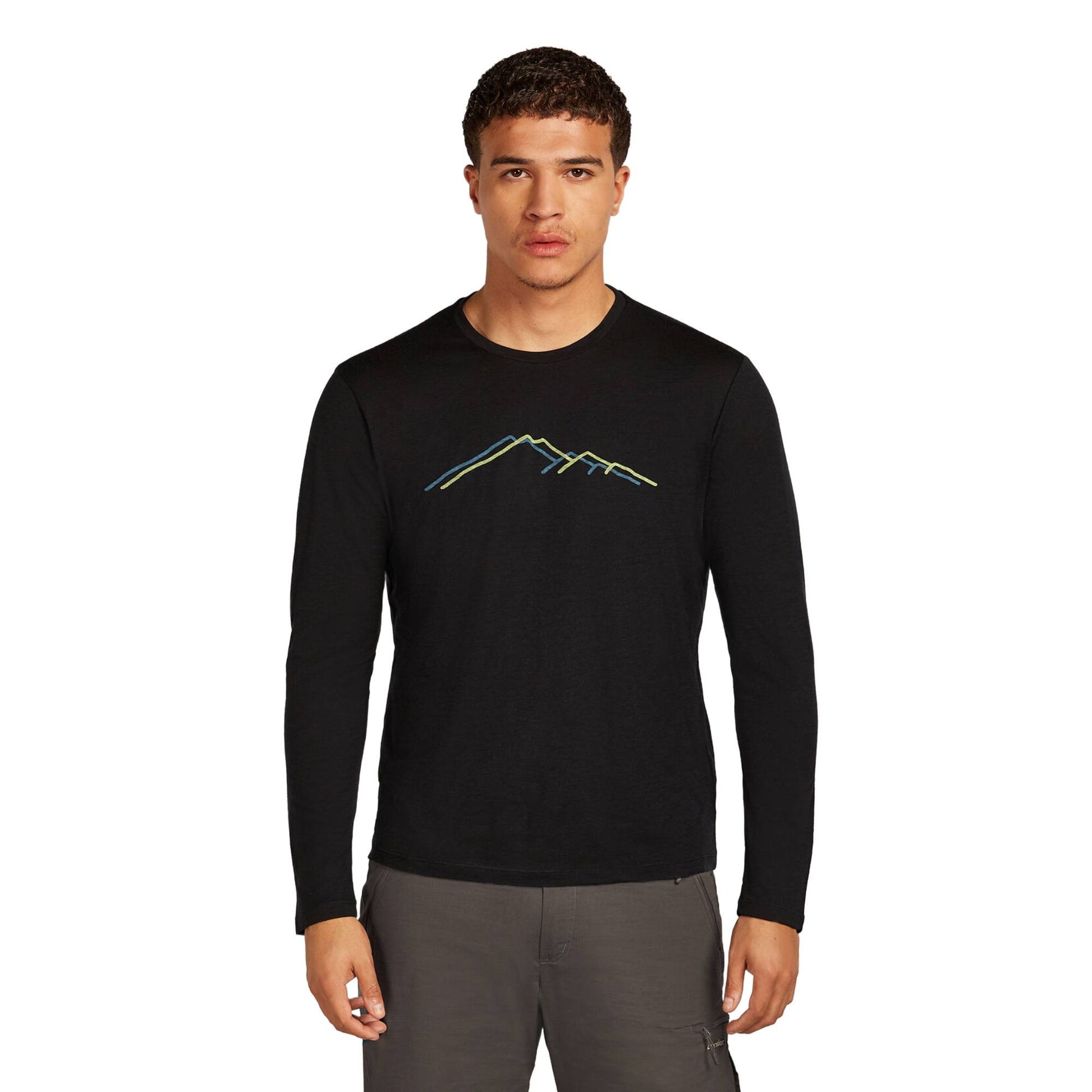 Icebreaker 150 Tech Lite Mens LS Tee GRX1 - Skiis & Biikes