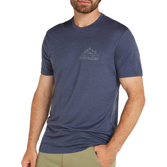 Icebreaker 150 Tech Lite Mens SS Tee Back Pack - Skiis & Biikes
