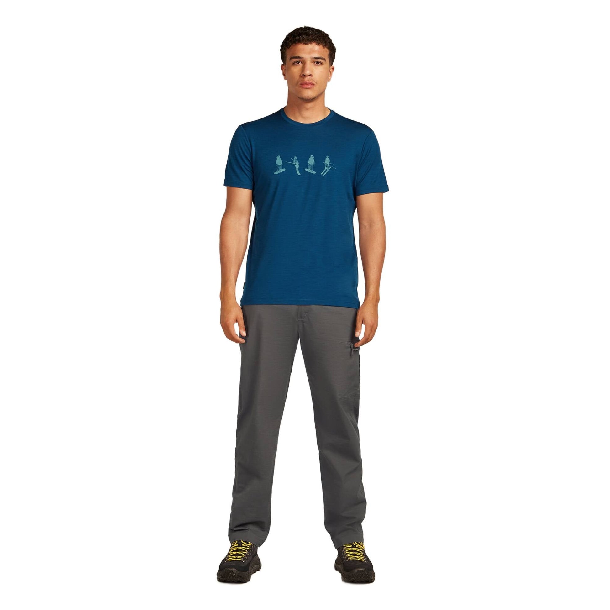 Icebreaker 150 Tech Lite Snow Day Mens SS Tee - Skiis & Biikes