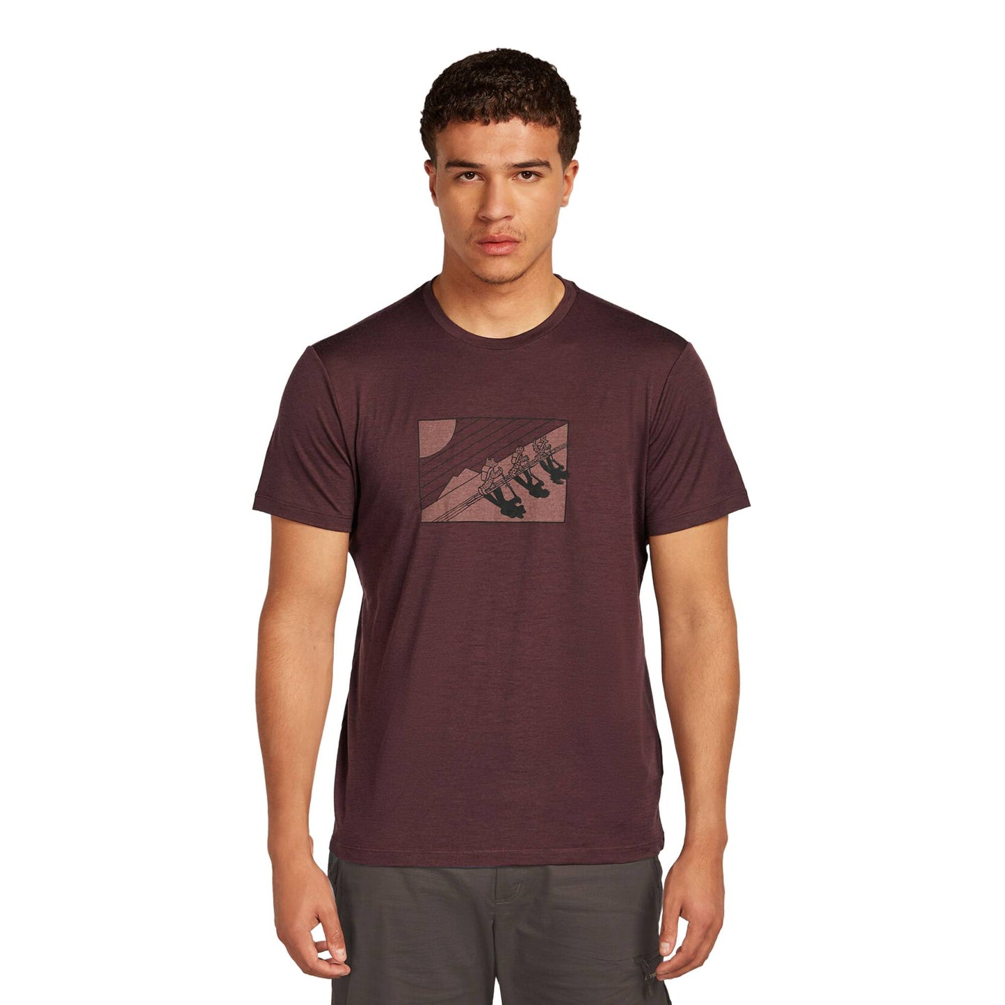 Icebreaker 150 Tech Lite Wild Pack Mens SS Tee - Skiis & Biikes