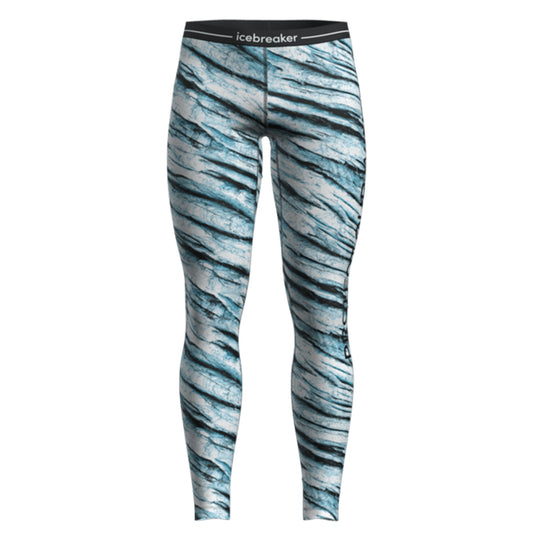 Icebreaker 200 Oasis Mens Leggings POW AOP - Skiis & Biikes
