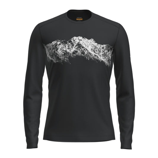 Icebreaker 200 Oasis Mens LS Crewe Remarkables - Skiis & Biikes