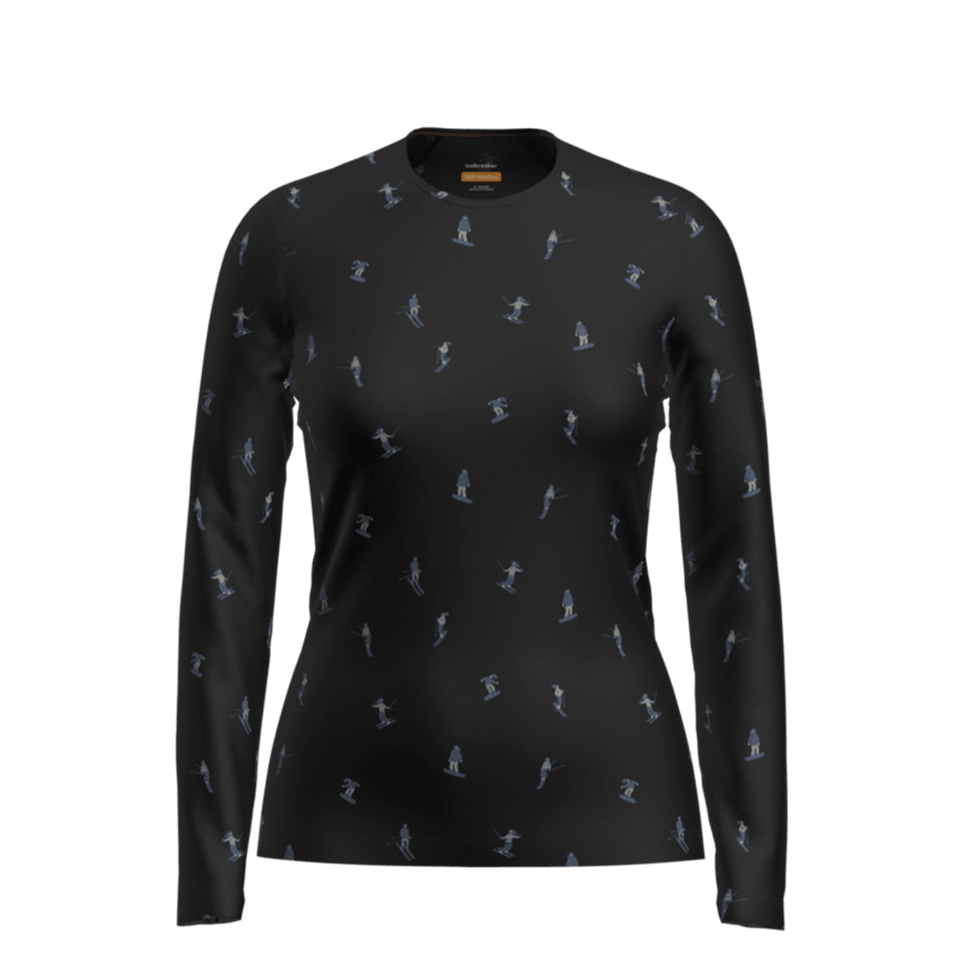 Icebreaker 200 Oasis Womens LS Crewe Snow Day - Skiis & Biikes
