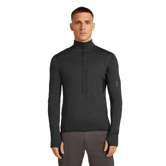 Icebreaker 200 RealFleece Descender Mens LS Half Zip - Skiis & Biikes