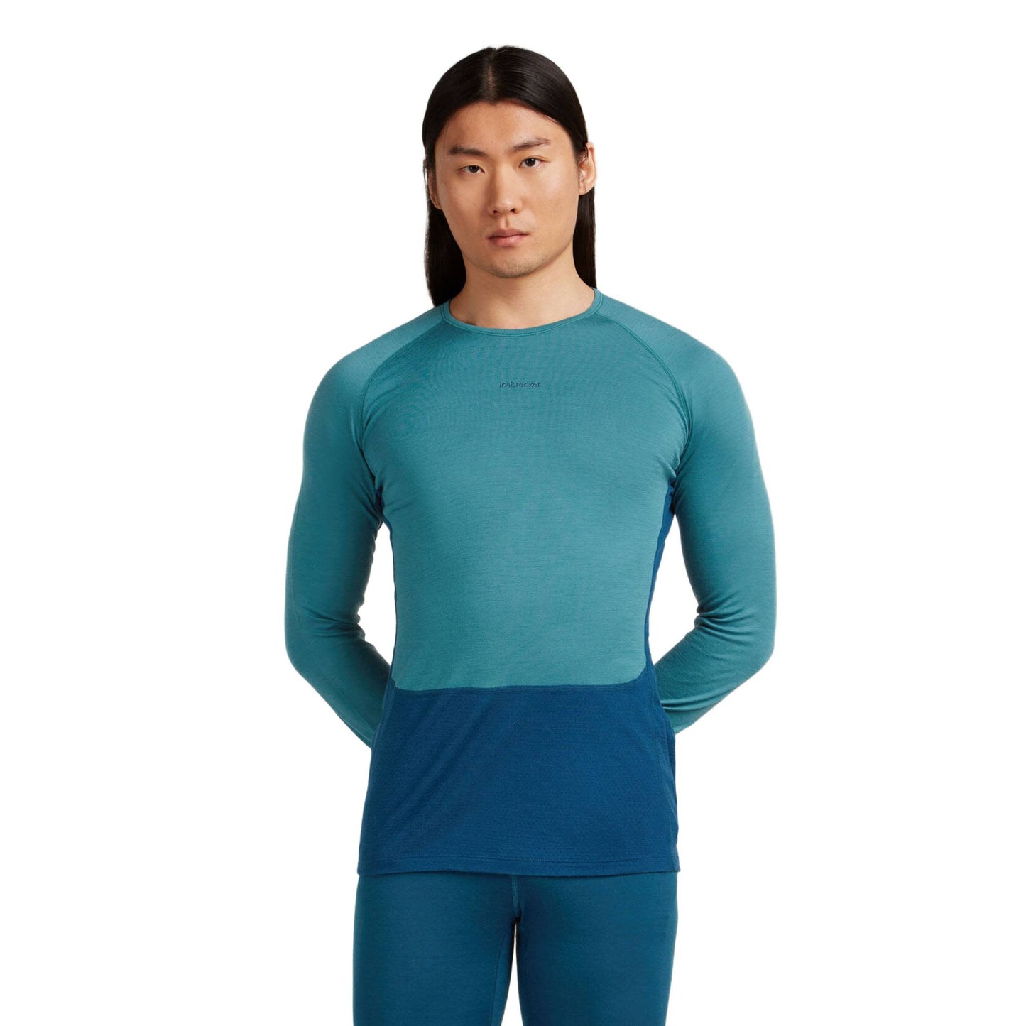 Icebreaker 200 ZoneKnit Mens LS Crewe - Skiis & Biikes