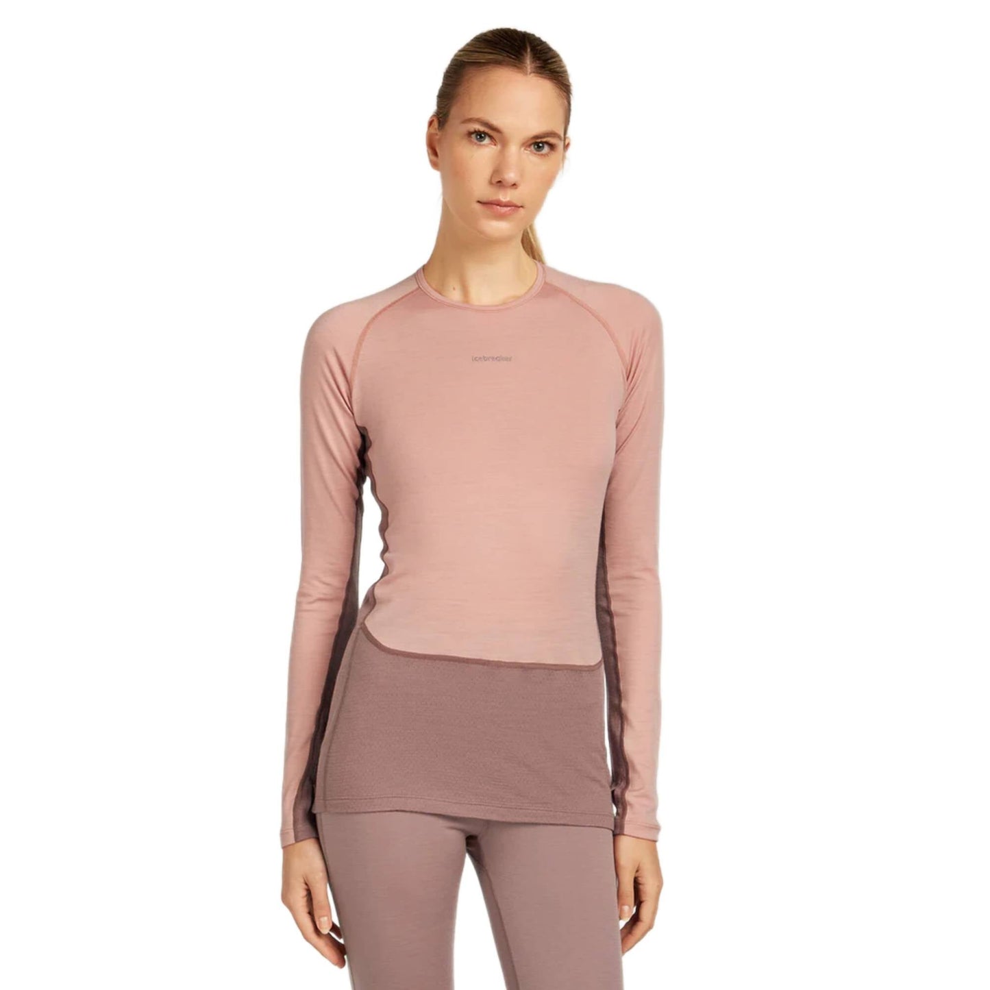 Icebreaker 200 ZoneKnit Womens LS Crewe - Skiis & Biikes
