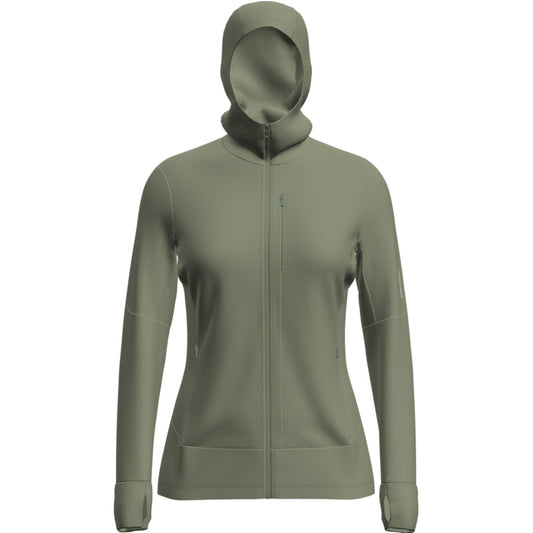 Icebreaker 260 Quantum Womens LS Zip Hoodie - Skiis & Biikes