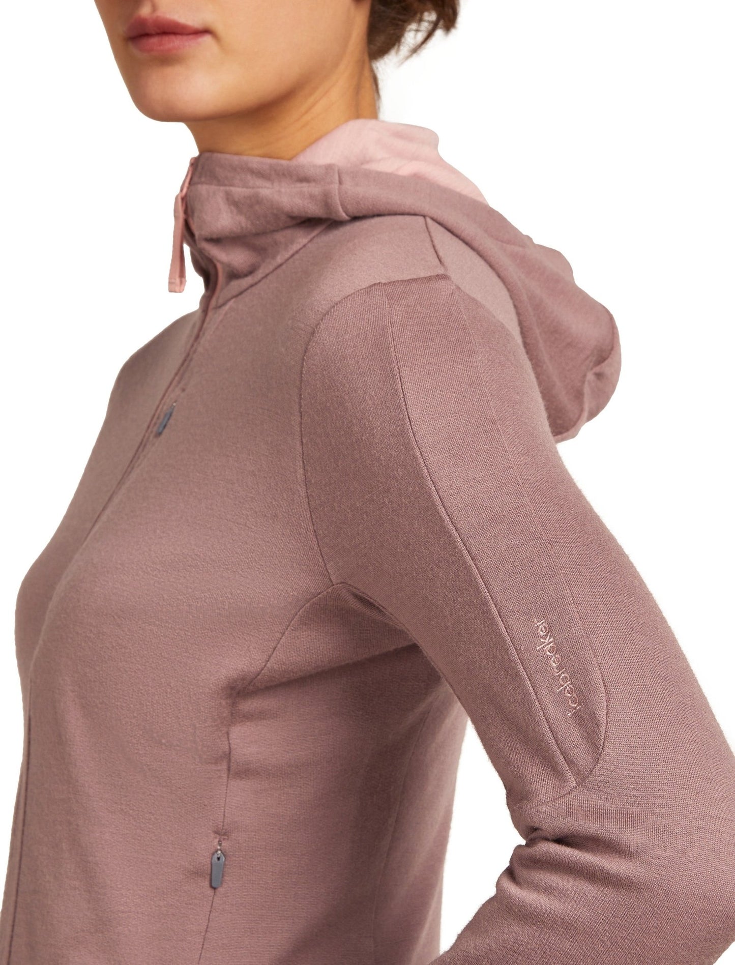 Icebreaker 260 Quantum Womens LS Zip Hoodie - Skiis & Biikes