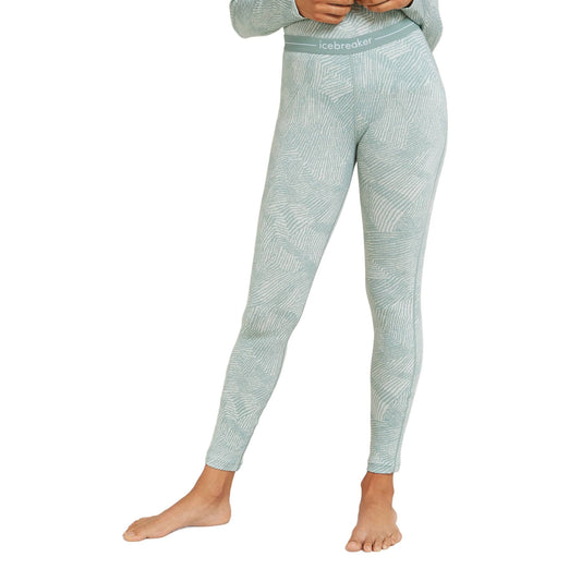 Icebreaker 260 Vertex Womens Leggings Frozen Forms - Skiis & Biikes