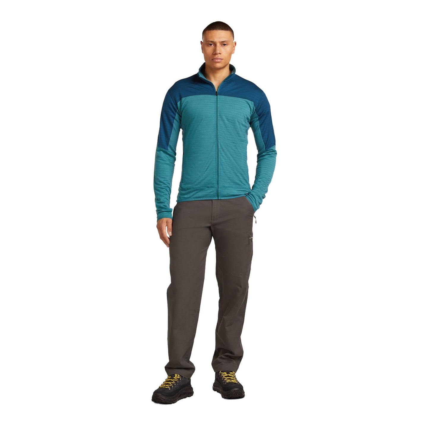 Icebreaker 300 RealFleece Descender Mens LS Zip - Skiis & Biikes