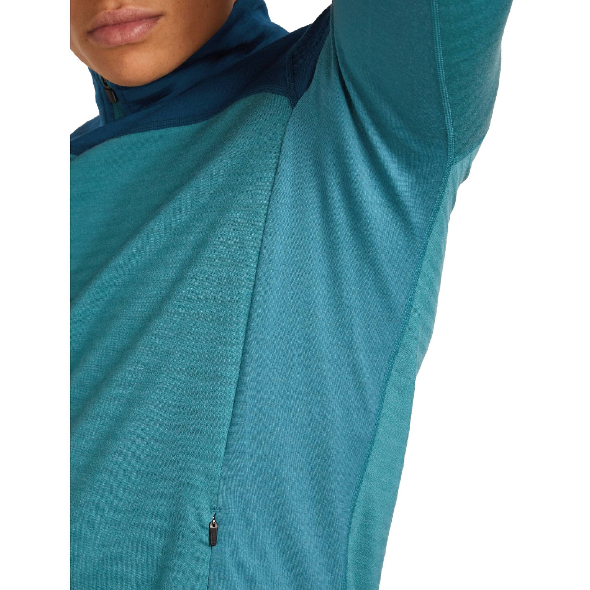 Icebreaker 300 RealFleece Descender Mens LS Zip - Skiis & Biikes