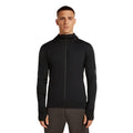 Icebreaker 300 RealFleece Descender Mens LS Zip Hoodie - Skiis & Biikes