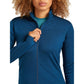 Icebreaker 300 RealFleece Descender Womens LS Zip - Skiis & Biikes