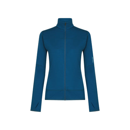 Icebreaker 300 RealFleece Descender Womens LS Zip - Skiis & Biikes
