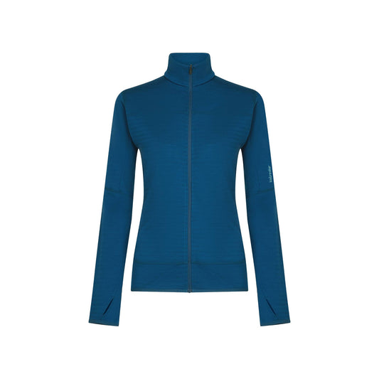 Icebreaker 300 RealFleece Descender Womens LS Zip - Skiis & Biikes