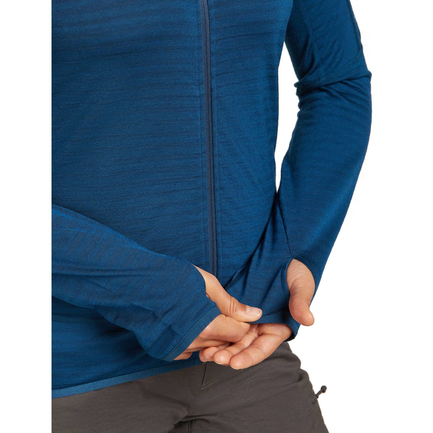 Icebreaker 300 RealFleece Descender Womens LS Zip - Skiis & Biikes