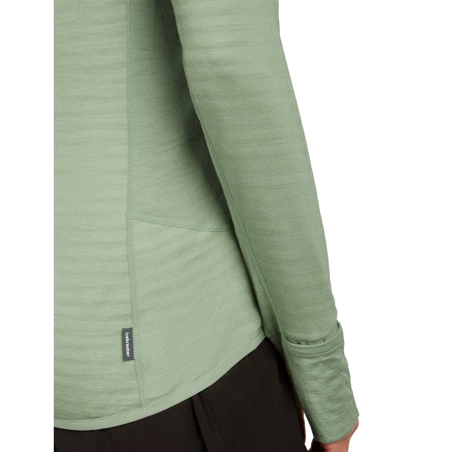 Icebreaker 300 RealFleece Descender Womens LS Zip Hoodie - Skiis & Biikes