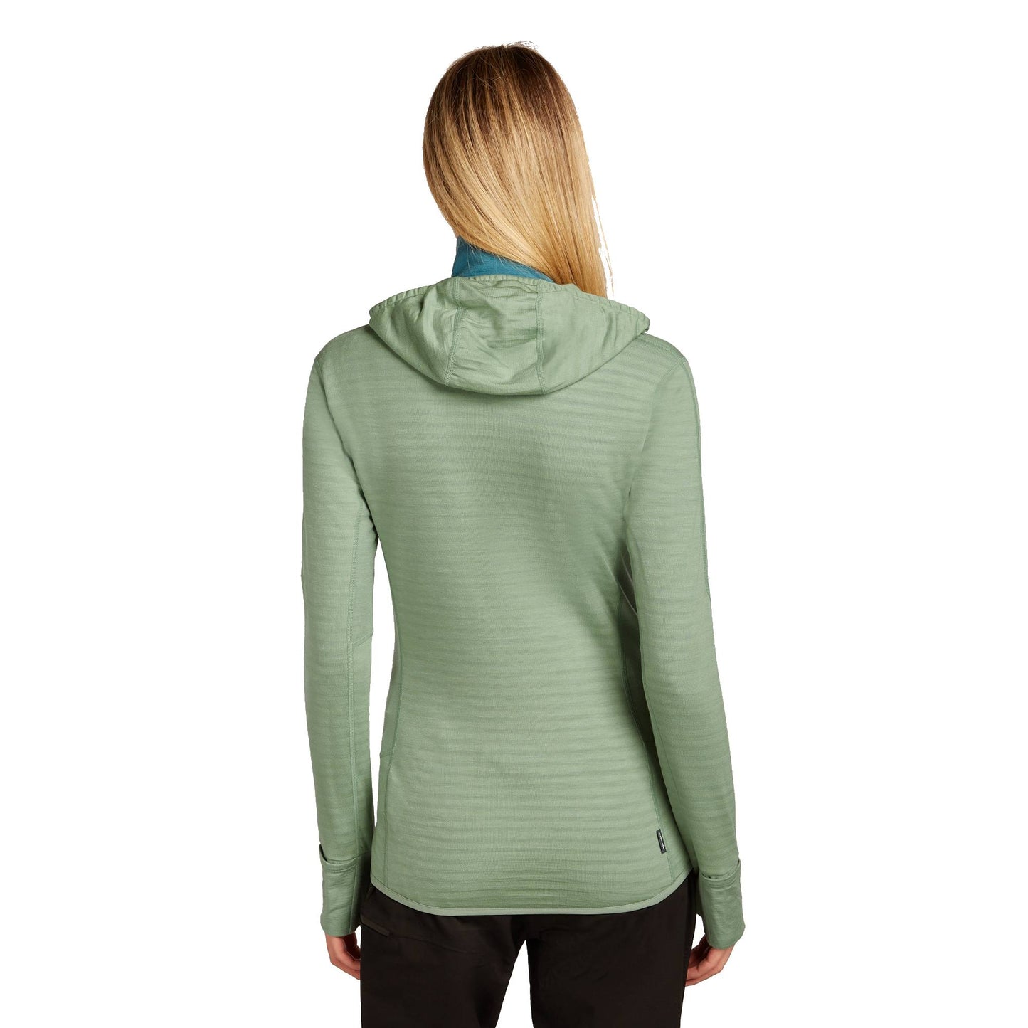 Icebreaker 300 RealFleece Descender Womens LS Zip Hoodie - Skiis & Biikes