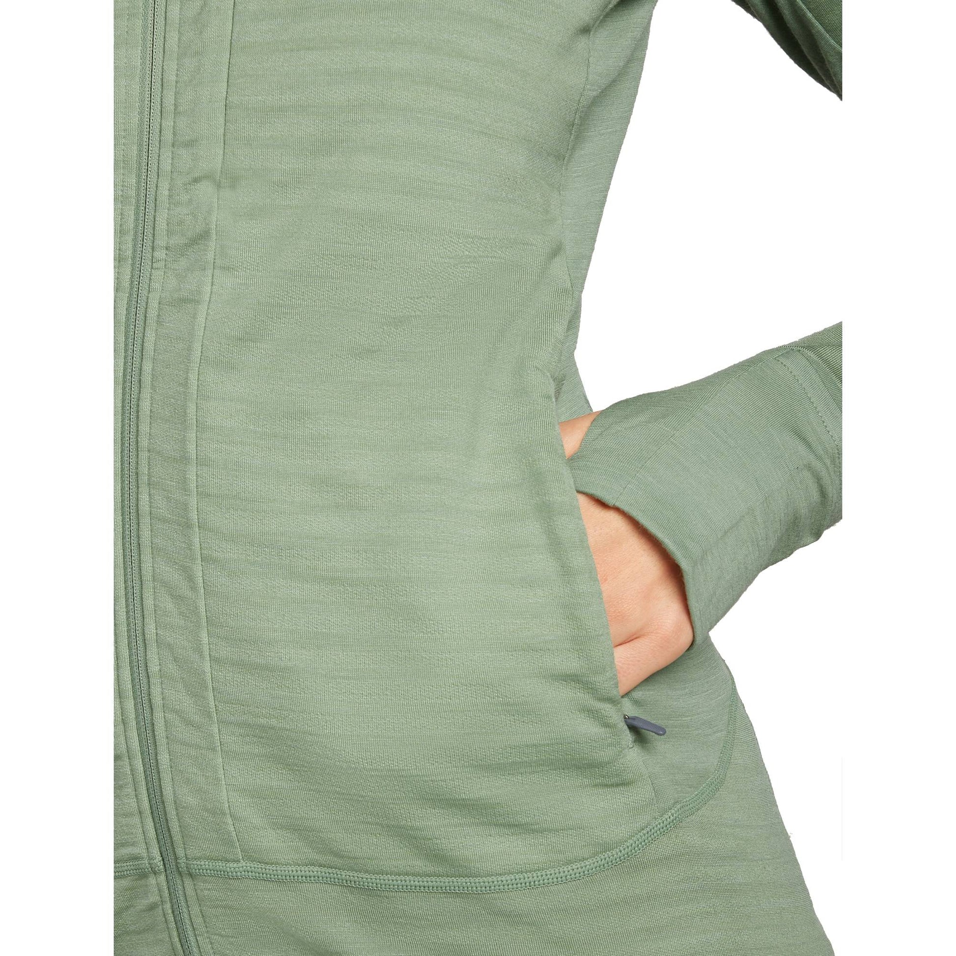 Icebreaker 300 RealFleece Descender Womens LS Zip Hoodie - Skiis & Biikes
