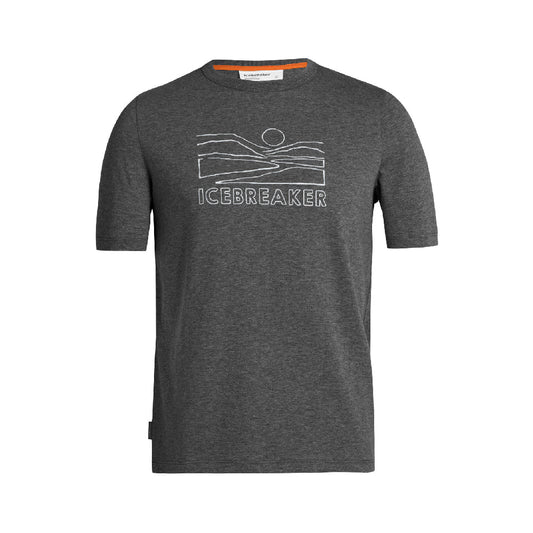 Icebreaker Central Sunset Mens SS Tee - Skiis & Biikes