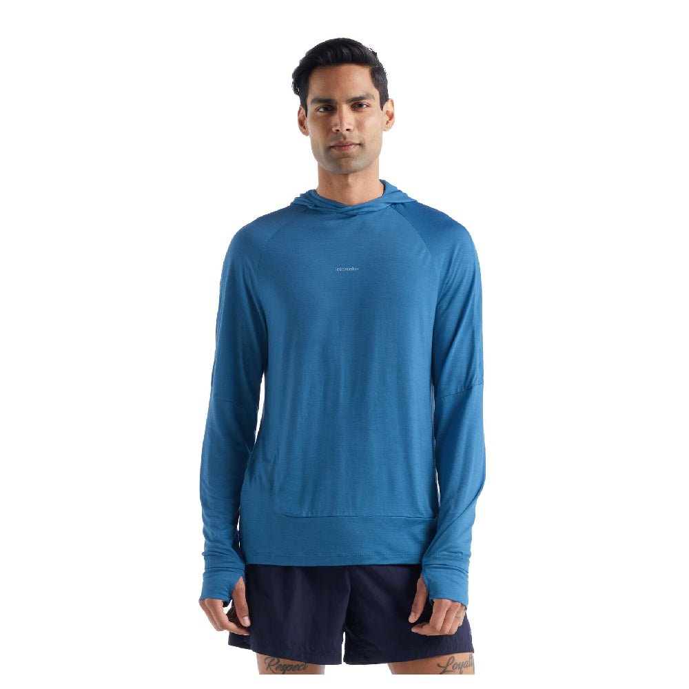 Icebreaker Cool - Lite Mens LS Hoodie - Skiis & Biikes