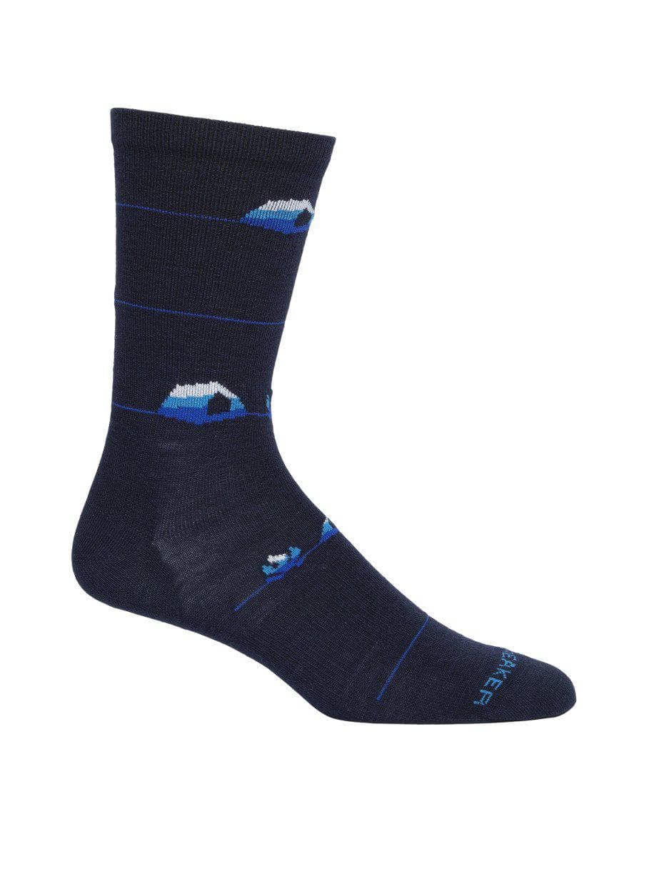 Icebreaker Lifestyle UL Backcountry Camp Mens Crew Sock - Skiis & Biikes