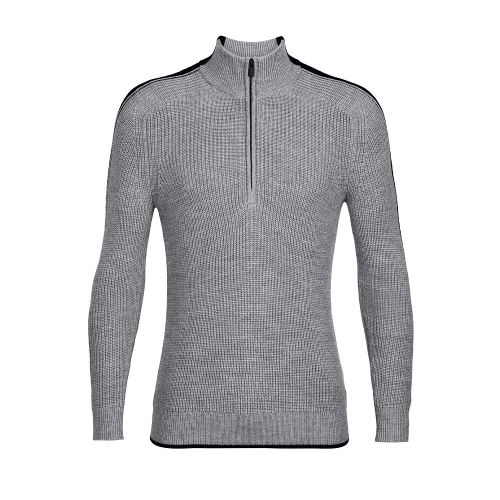 Icebreaker Lodge Mens Half Zip Sweater - Skiis & Biikes