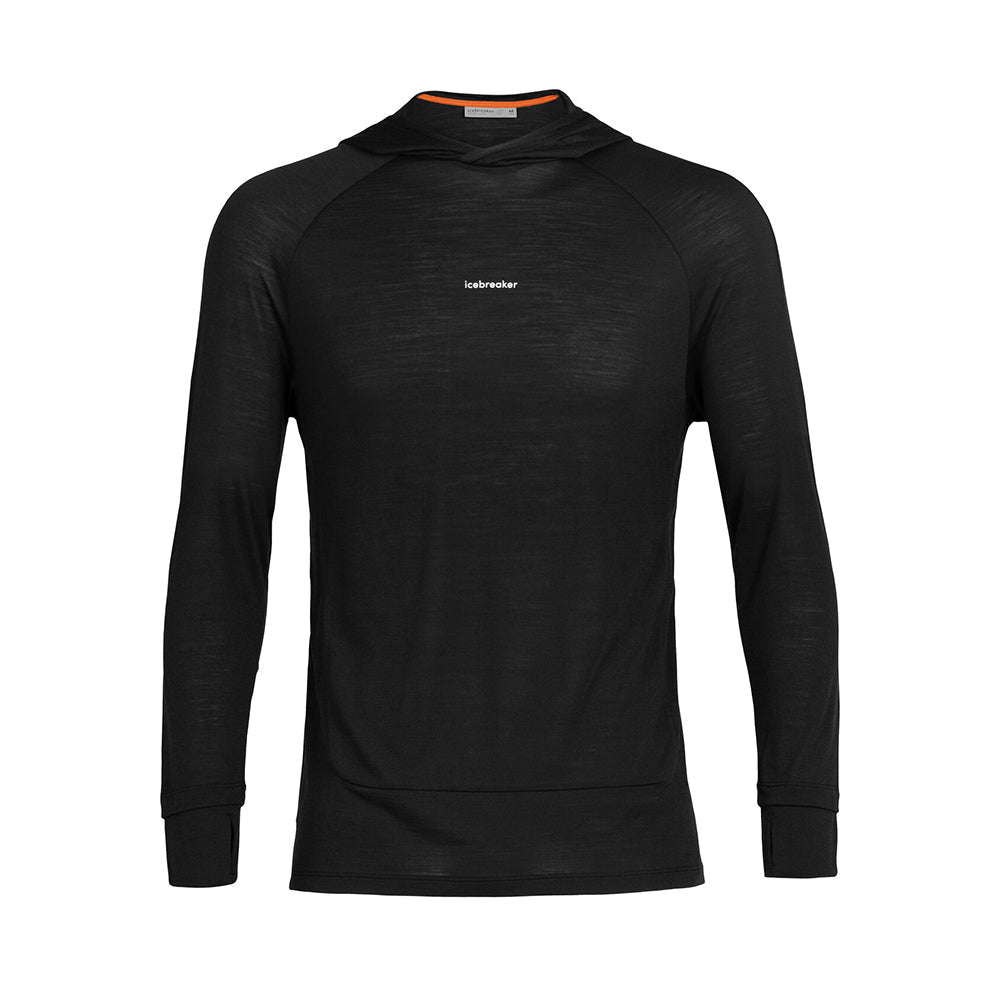 Icebreaker Merino 125 Cool - Lite Sphere Mens LS Hoodie - Skiis & Biikes